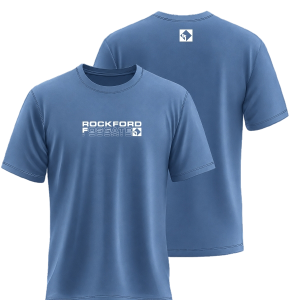 Rockford Fosgate Blue Short sleeve shirt Minimalist design