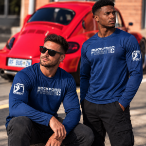 POP-LONG-LW-M – Rockford Fosgate – Long-sleeve RF BUILD Navy Blue T-shirts