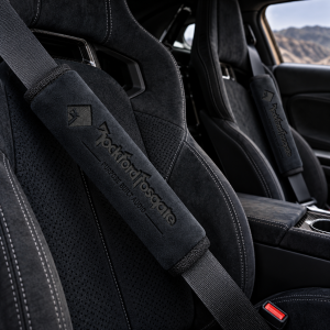 POP-VLVTSTBLT-BLK - Rockford Fosgate - Black Velvet Seatbelt Covers - Pairs